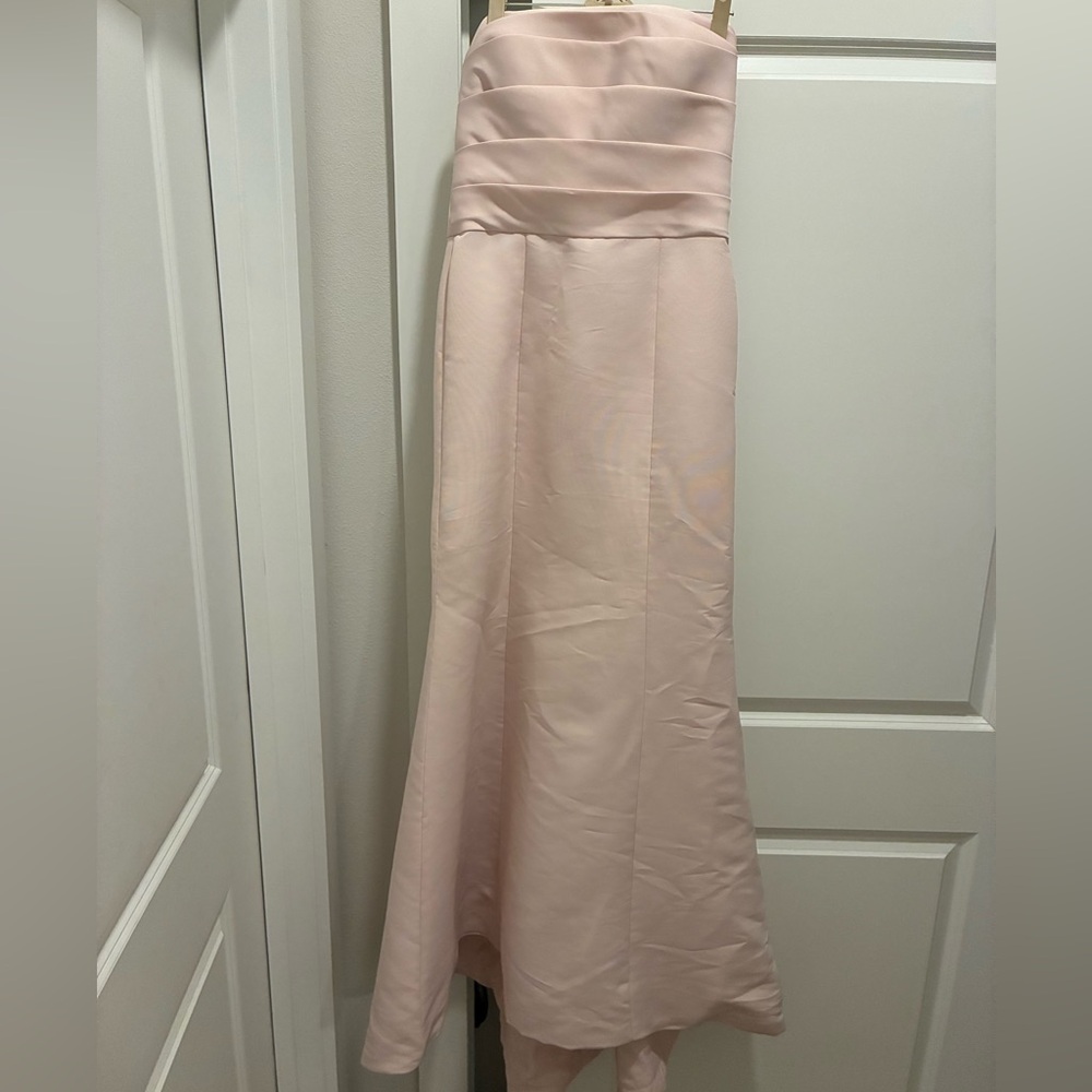 Amsale Blush Strapless Gown